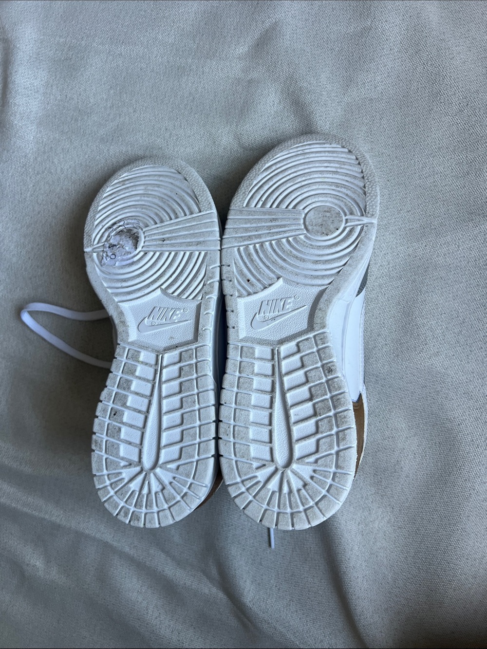 Nike Dunk Low Gold White Silver Leather Sneakers Womens Shoe Size 8.5 - Picture 11 of 11